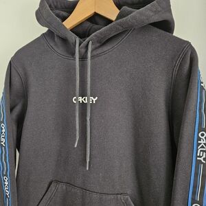 Vintage Oakley Hoodie Mens Medium Striped Sleeves